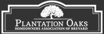 Plantation Oaks Logo - White